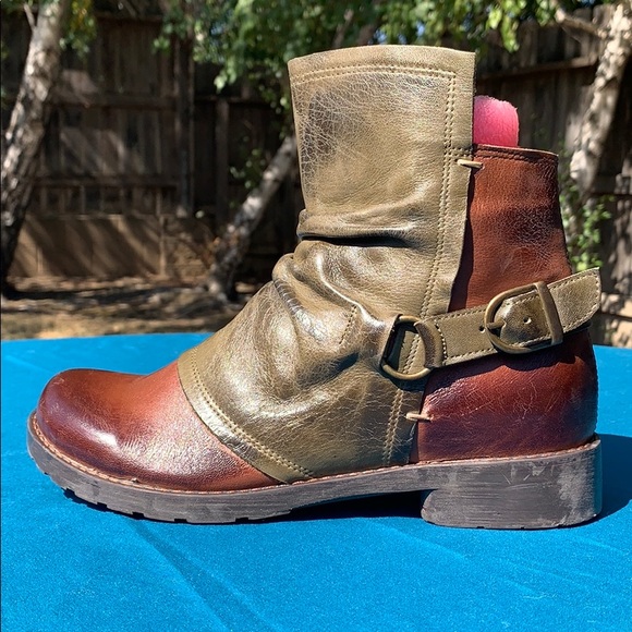 Jafa 2129 Olive & Brown Ankle Boots Size 37 - Picture 3 of 10